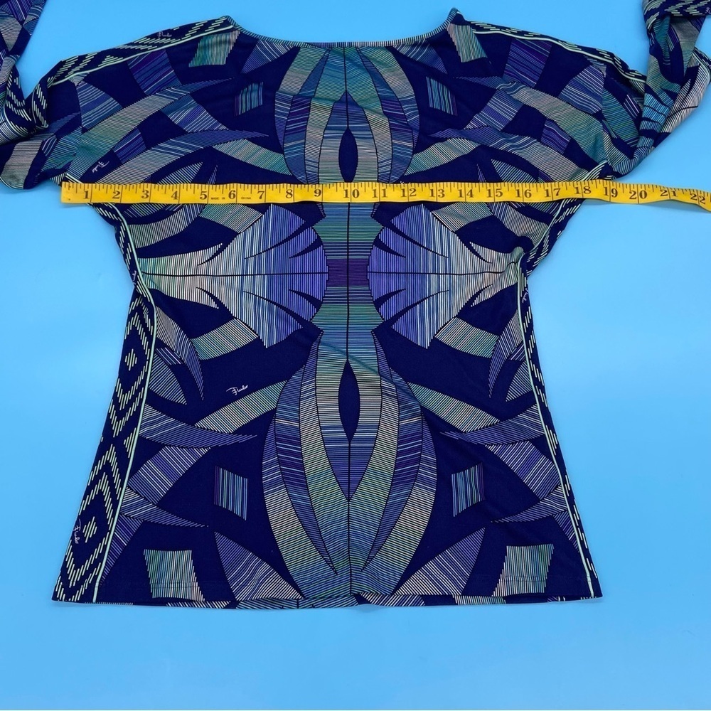 Vintage Emilio Pucci 2 Piece Skirt Set 100% Silk Geometric Pattern Multi Size 6 - Picture 7 of 13